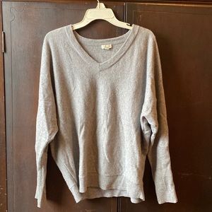 Garnet Hill Grey Cashmere Sweater